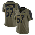 S.Seahawks #67 Charles Cross Player Olive Salute To Service Limited Game Ddoa Stitched Jerseys