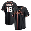 SF.Giants #16 Rafael Devers Player Black Fashion Out Home Limited Ddoa Stitched Jerseys