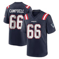NE.Patriots #66 Will Campbell Player Navy Home Game Ddoa Stitched Jerseys