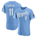 KC.Royals #11 Maikel Garcia Player Light Blue Alt Limited Elite Home Ddoa Stitched Jerseys
