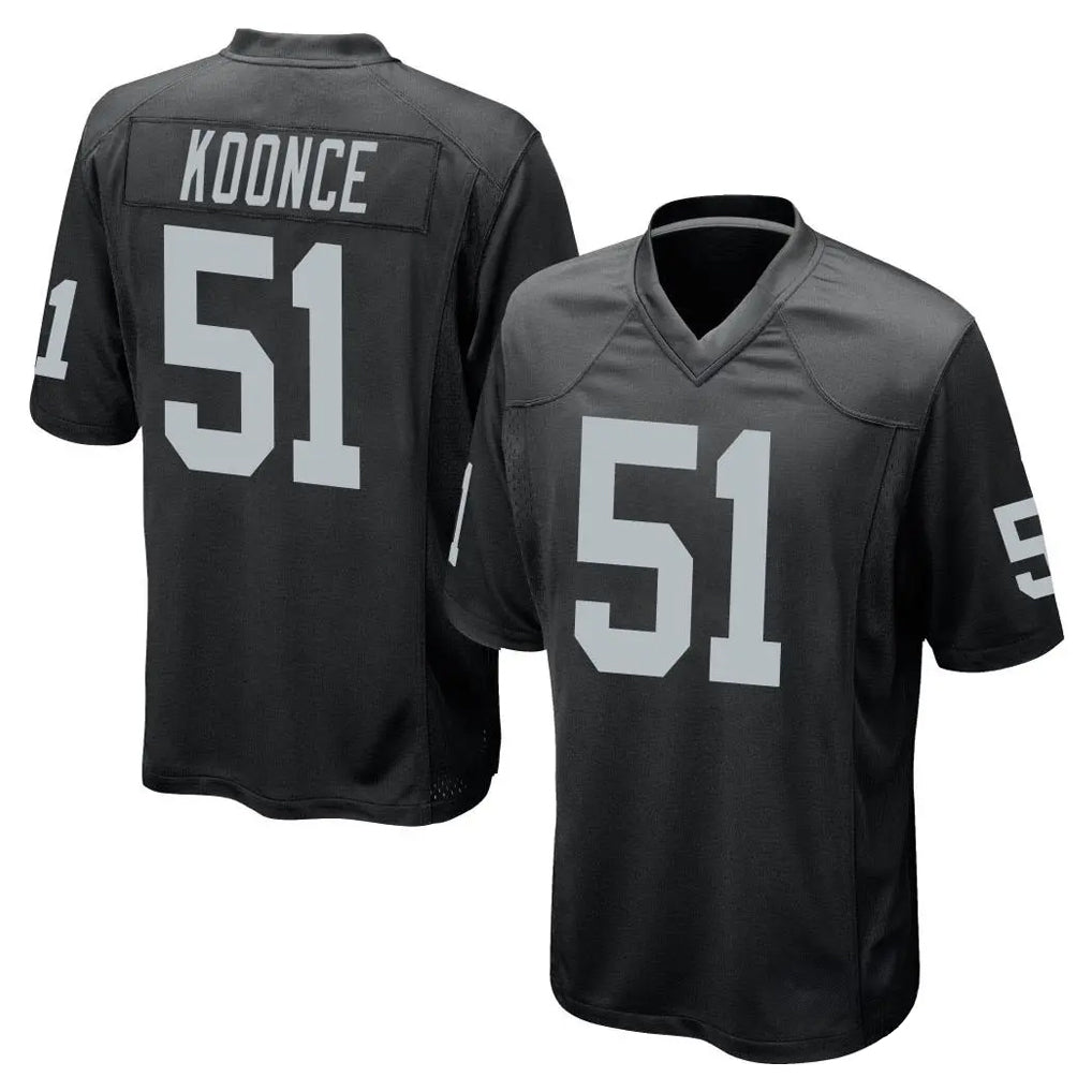 LV.Raiders #51 Malcolm Koonce Player Black Home Game Ddoa Stitched Jerseys