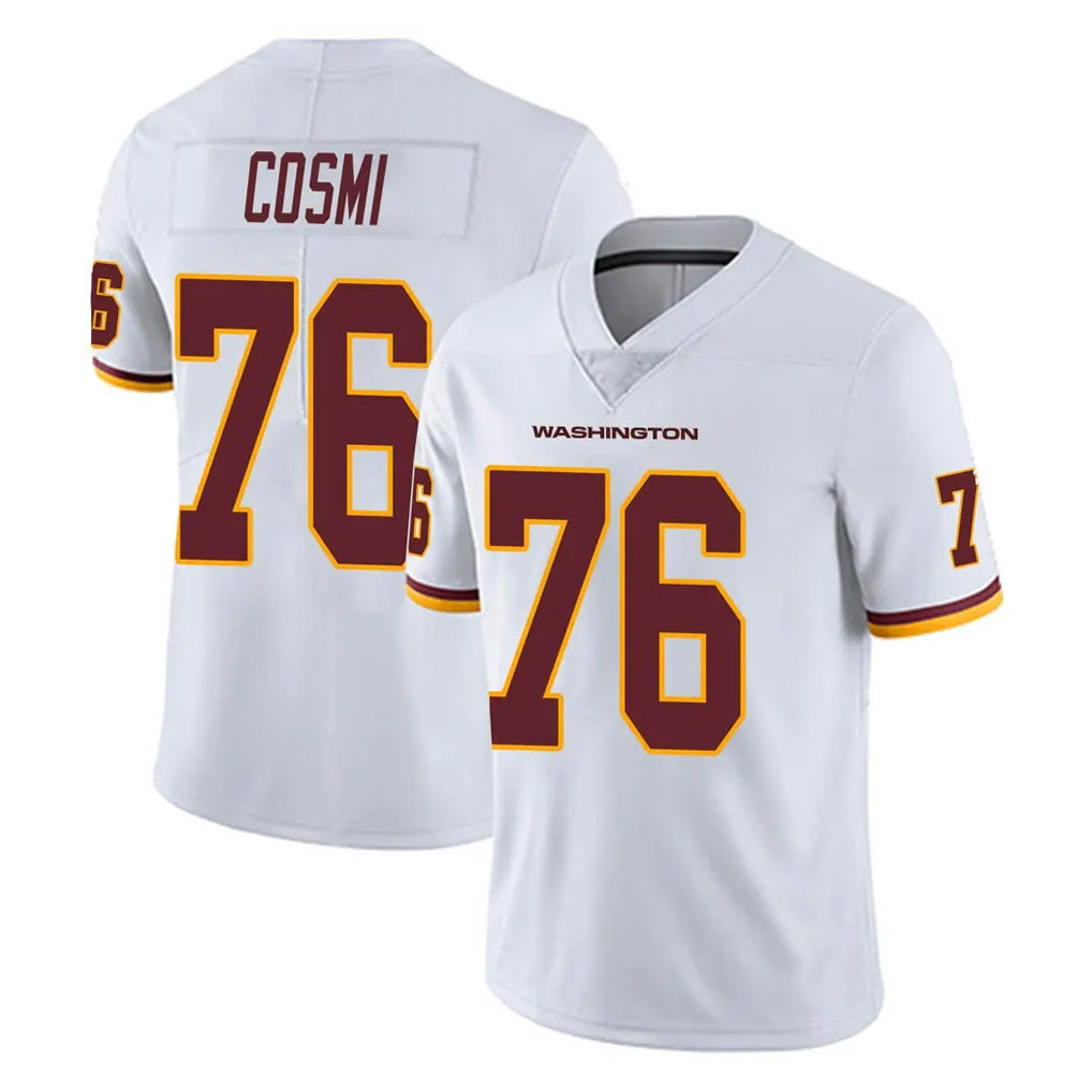 W.Commanders #76 Sam Cosmi Player White Limited Vapor Untouchable Home Game Ddoa Stitched Jerseys