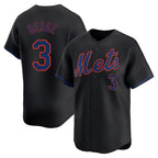 NY.Mets #3 Carson Benge Player Black Alternate Home Limited Ddoa Stitched Jerseys