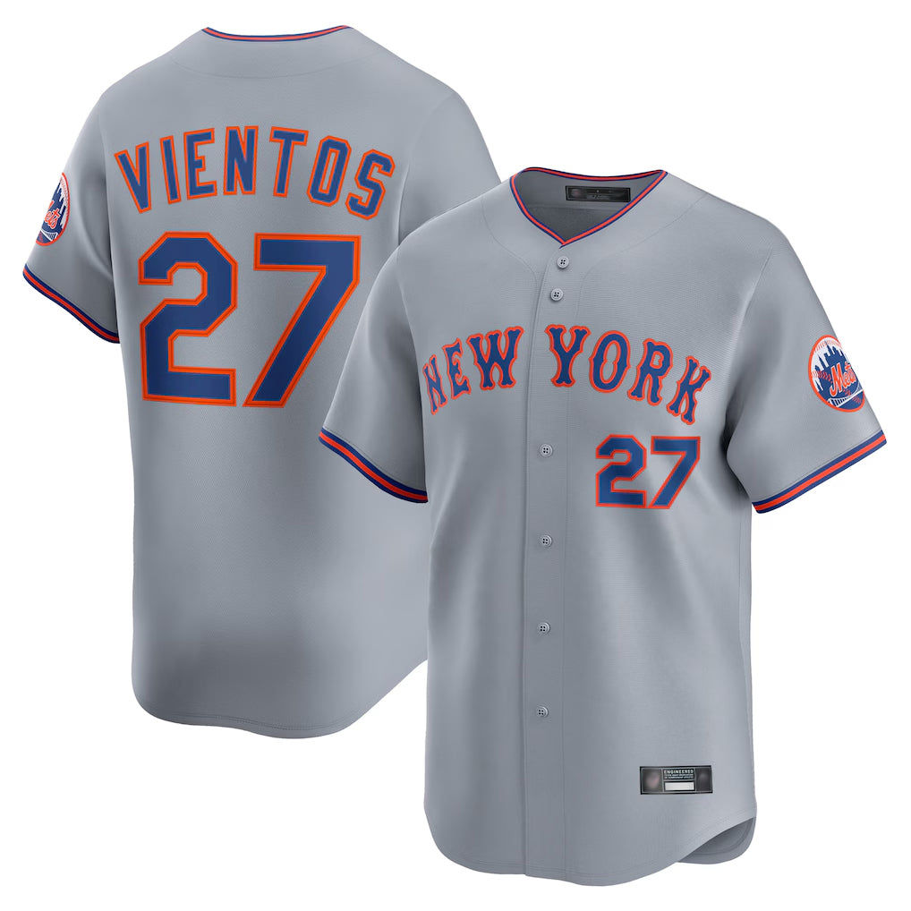 NY.Mets #27 Mark Vientos Player Gray Road Limited Home Ddoa Stitched Jerseys