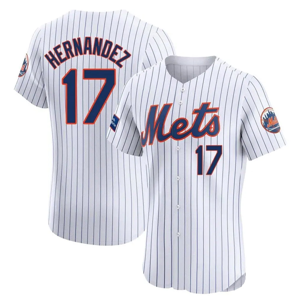 NY.Mets #17 Keith Hernandez Player White Home Limited Elite Ddoa Stitched Jerseys