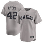 NY.Yankees #42 Mariano Rivera Player Gray Limited Home Ddoa Stitched Jerseys