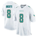 M.Dolphins #8 JuJu Brents Player White Home Game Ddoa Stitched Jerseys