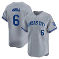 KC.Royals #6 Jonathan India Player Gray Limited Home Ddoa Stitched Jerseys
