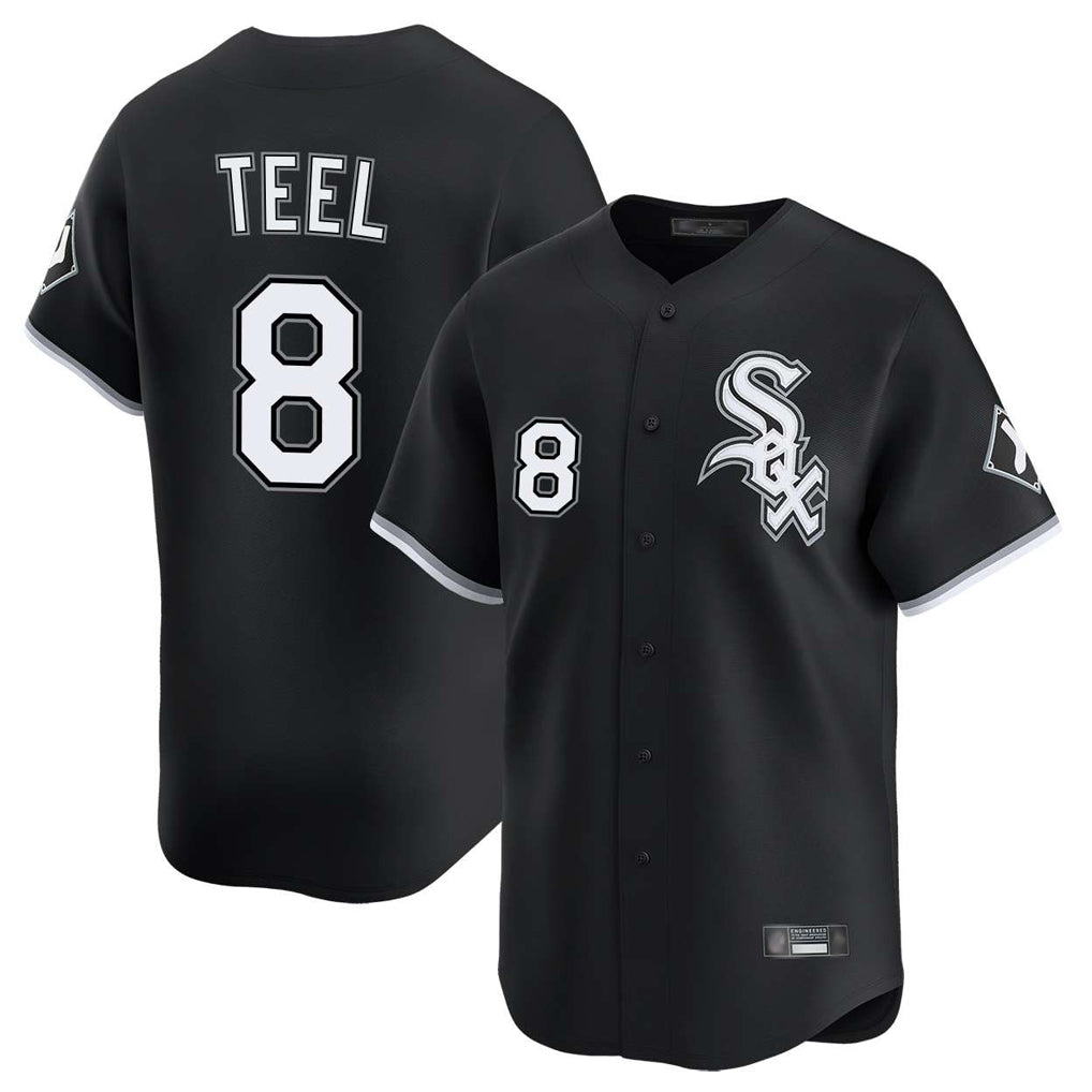 C.White Sox #8 Kyle Teel Player Black Limited Home Ddoa Stitched Jerseys