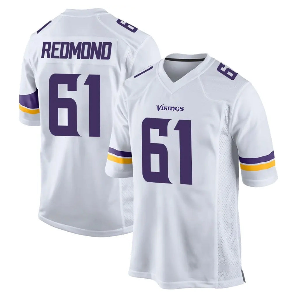 MN.Vikings #61 Jalen Redmond Player White Home Game Ddoa Stitched Jerseys
