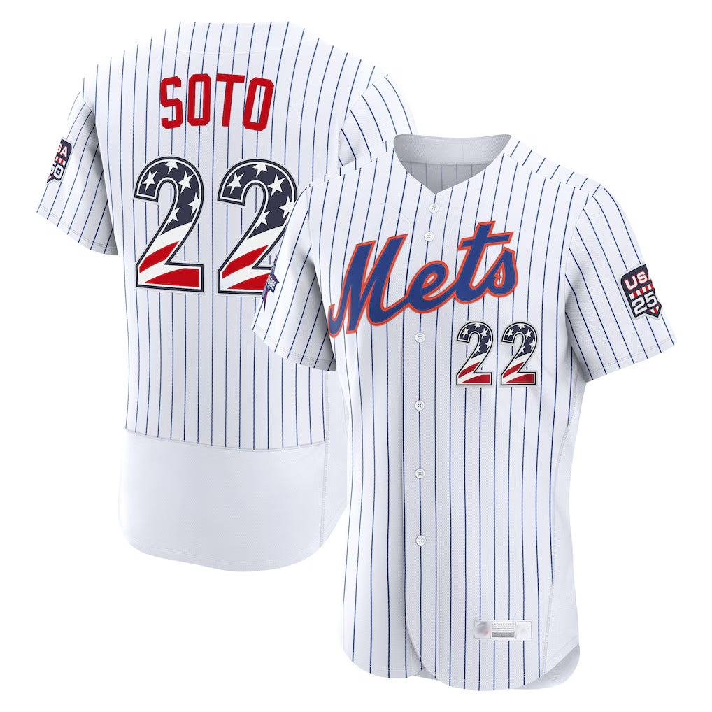 NY.Mets #22 Juan Soto Player White 2026 All-Star Edition Stars & Stripes Limited Elite Home Game Ddoa250Ys Stitched Jerseys