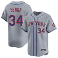 NY.Mets #34 Kodai Senga Player Gray Road Limited Home Ddoa Stitched Jerseys