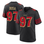 SF.49ers #97 Nick Bosa Player Black Rivalries Collection Home Game Ddoa Stitched Jerseys