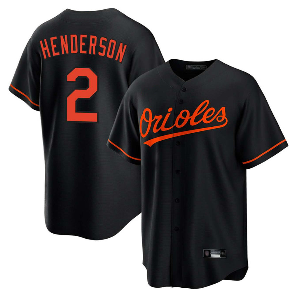B.Orioles #2 Gunnar Henderson Player Black Home Game Ddoa Stitched Jerseys