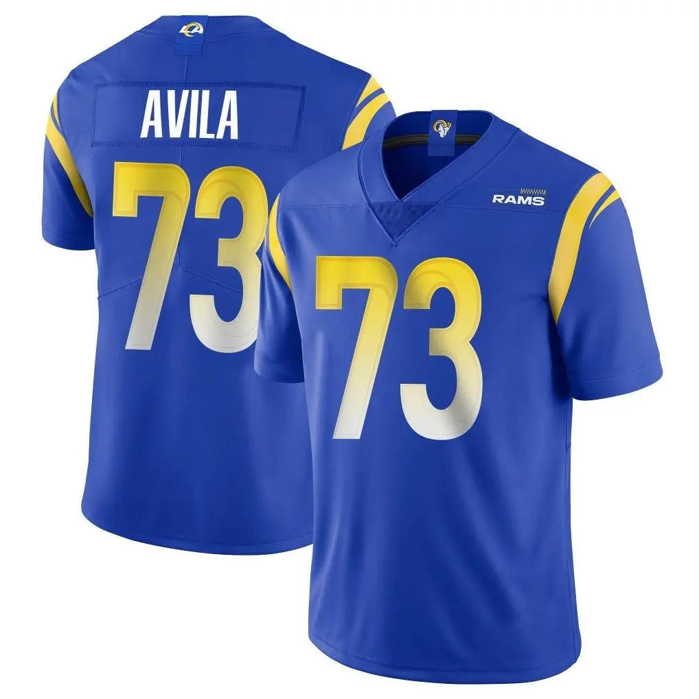 LA.Rams #73 Steve Avila Player Royal Limited Vapor Untouchable Home Game Ddoa Stitched Jerseys