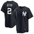 NY.Yankees #2 Derek Jeter Player Navy Game Ddoa Stitched Jerseys
