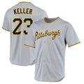 P.Pirates #23 Mitch Keller Player Gray Road Home Game Ddoa Stitched Jerseys