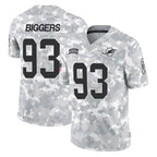 M.Dolphins #93 Zeek Biggers Player Arctic Camo Salute To Service Limited Game Ddoa Stitched Jerseys
