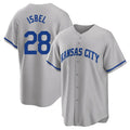 KC.Royals #28 Kyle Isbel Player Gray Game Home Ddoa Stitched Jerseys