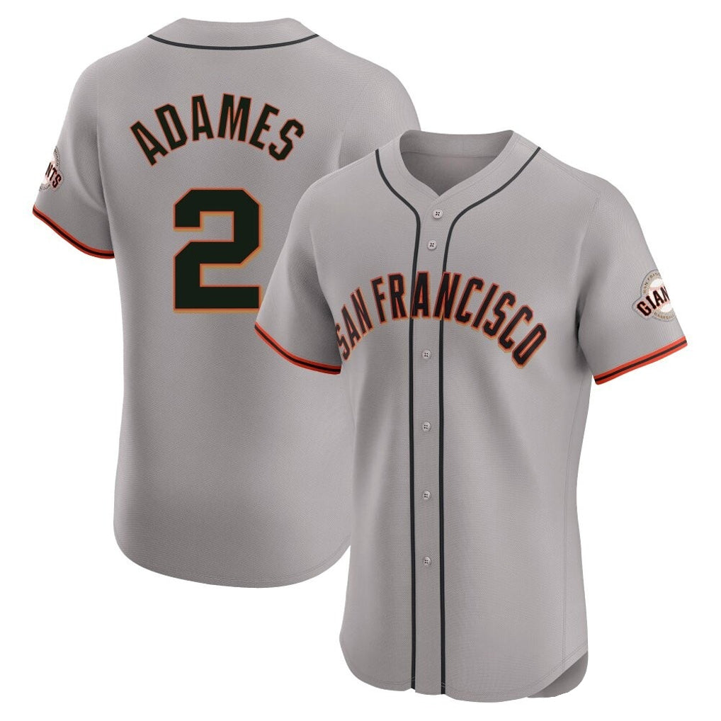 SF.Giants #2 Willy Adames Player Gray Home Limited Elite Ddoa Stitched Jerseys