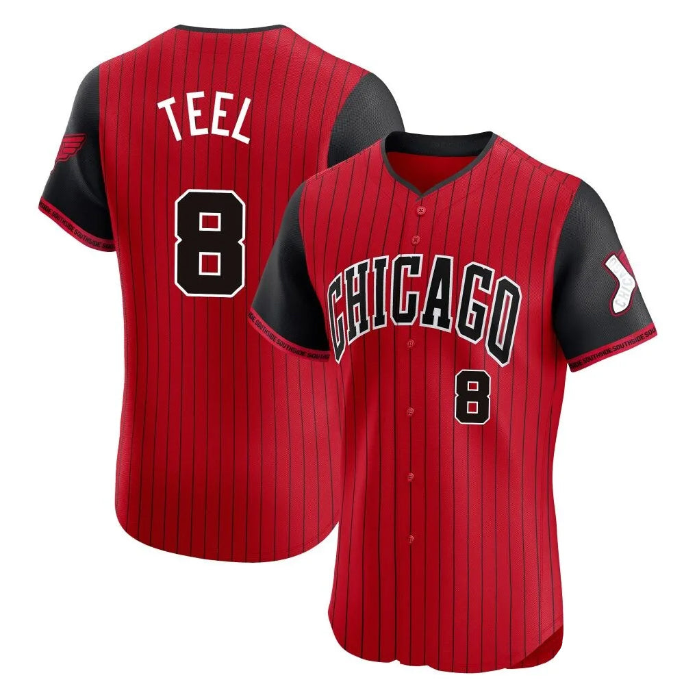 C.White Sox #8 Kyle Teel Player Red City Connect Limited Elite Home Ddoa Stitched Jerseys