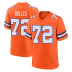 D.Broncos #72 Garett Bolles Player Orange Alternate Collection Throwback Game Ddoa Stitched Jerseys