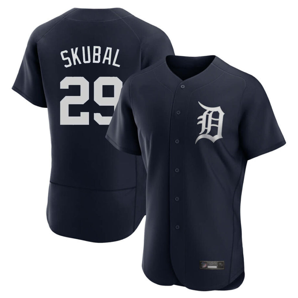 D.Tigers #29 Tarik Skubal Player Navy Limited Elite Home Ddoa Stitched Jerseys