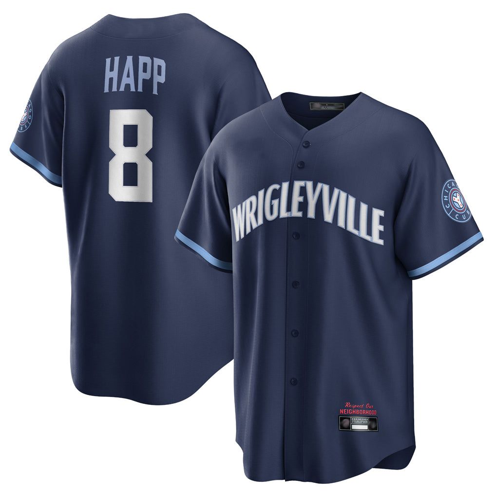 C.Cubs #8 Ian Happ Player Navy City Connect Home Game Ddoa Stitched Jerseys
