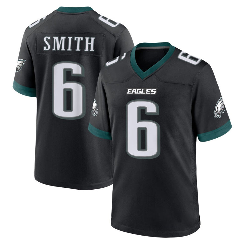 P.Eagles #6 DeVonta Smith Player Black Game Home Ddoa Stitched Jerseys