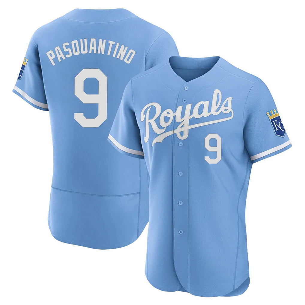 KC.Royals #9 Vinnie Pasquantino Player Light Blue Alt Limited Elite Home Ddoa Stitched Jerseys