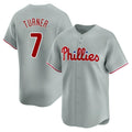 P.Phillies #7 Trea Turner Player Gray Home Limited Ddoa Stitched Jerseys