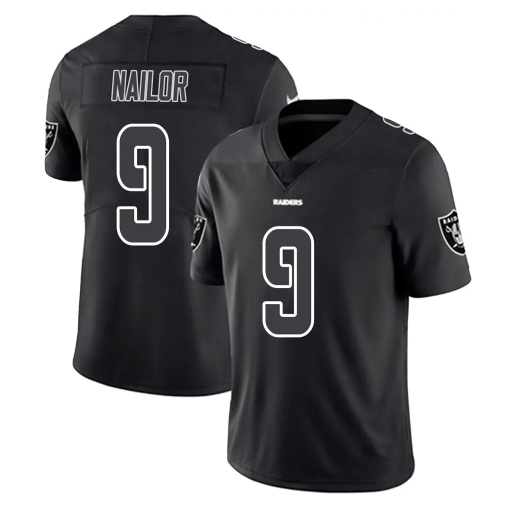 LV.Raiders #9 Jalen Nailor Player Black Limited Black Impact Home Game Ddoa Stitched Jerseys