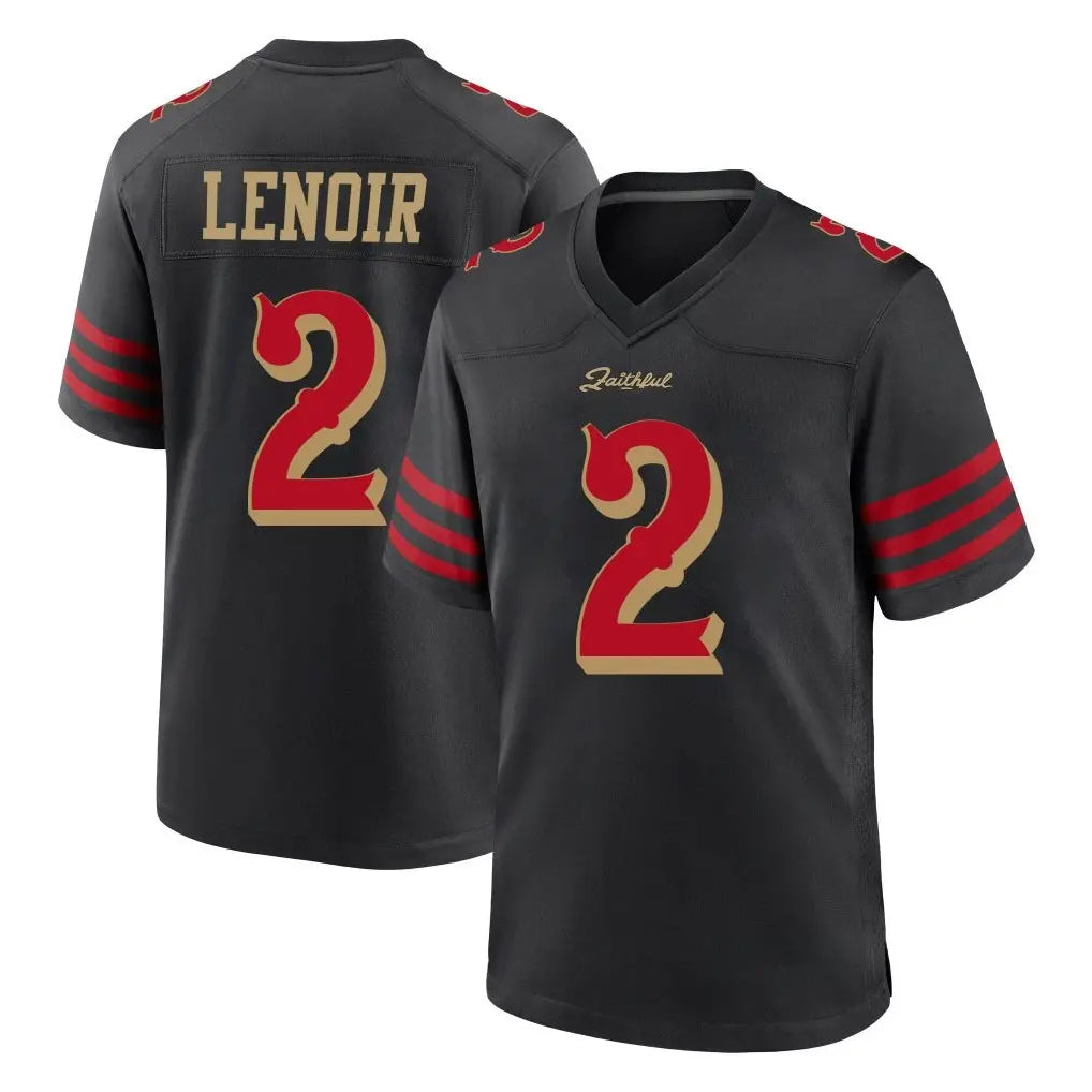 SF.49ers #2 Deommodore Lenoir Player Black Rivalries Collection Home Game Ddoa Stitched Jerseys