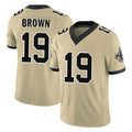 NO.Saints #19 Barion Brown Player Gold Limited Vapor F.U.S.E. Home Game Ddoa Stitched Jerseys