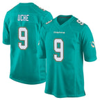 M.Dolphins #9 Joshua Uche Player Aqua Team Color Home Game Ddoa Stitched Jerseys