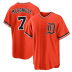 D.Tigers #7 Kevin McGonigle Player Orange Home Game Ddoa Stitched Jerseys