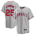 LA.Angels #25 Travis d'Arnaud Player Gray Home Game Ddoa Stitched Jerseys