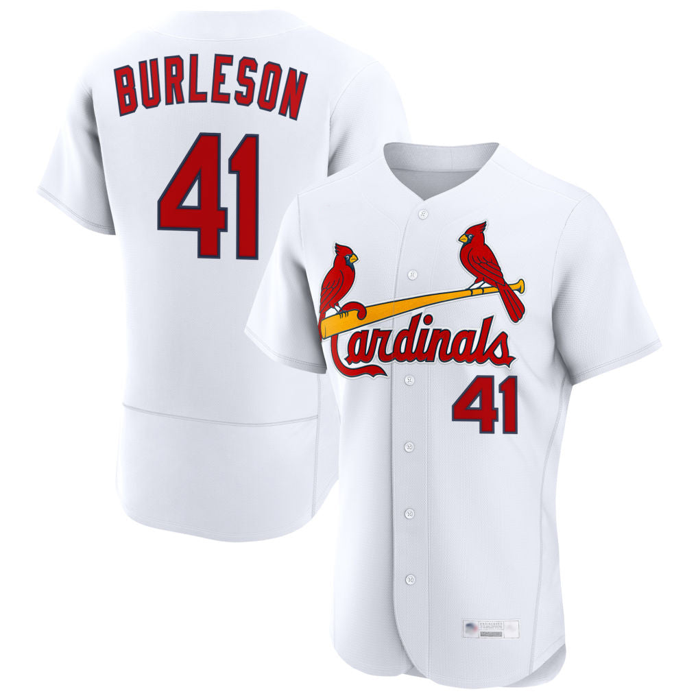 St. Louis Cardinals #41 Alec Burleson Player White Home Limited Elite Ddoa Stitched Jerseys