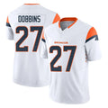 D.Broncos #27 J.K. Dobbins Player White Limited Vapor F.U.S.E. Home Game Ddoa Stitched Jerseys