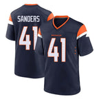 D.Broncos #41 Drew Sanders Player Navy Home Game Ddoa Stitched Jerseys
