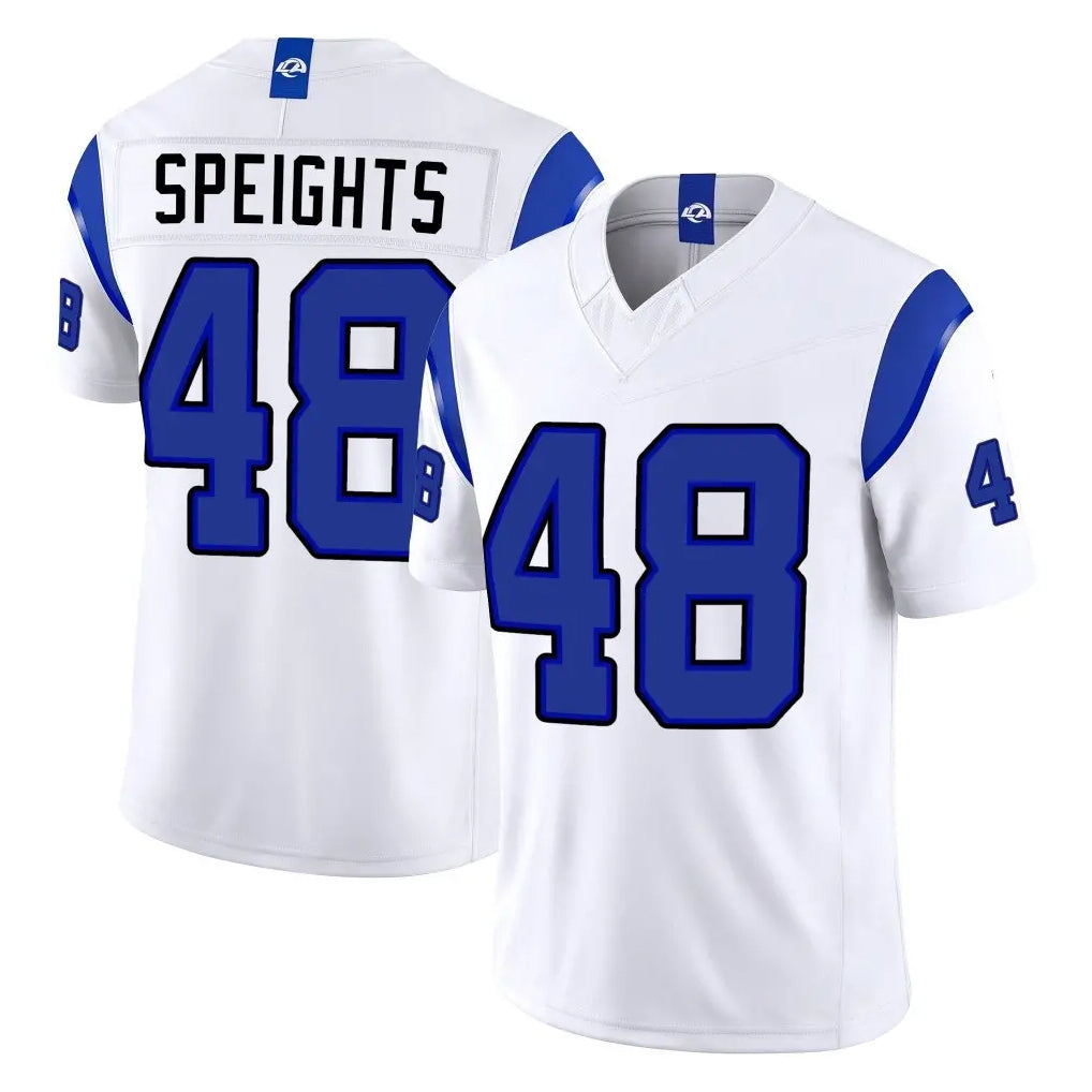LA.Rams #48 Omar Speights Player White Limited Fearsome Vapor F.U.S.E. Home Game Ddoa Stitched Jerseys