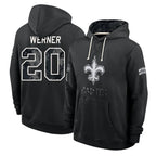 NO.Saints #20 Pete Werner Player 2026 Black Logo Pullover Hoodies Limited Game Ddoa Stitched Jerseys