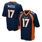 D.Broncos #17 Jaylen Waddle Player Navy Game Ddoa Stitched Jerseys