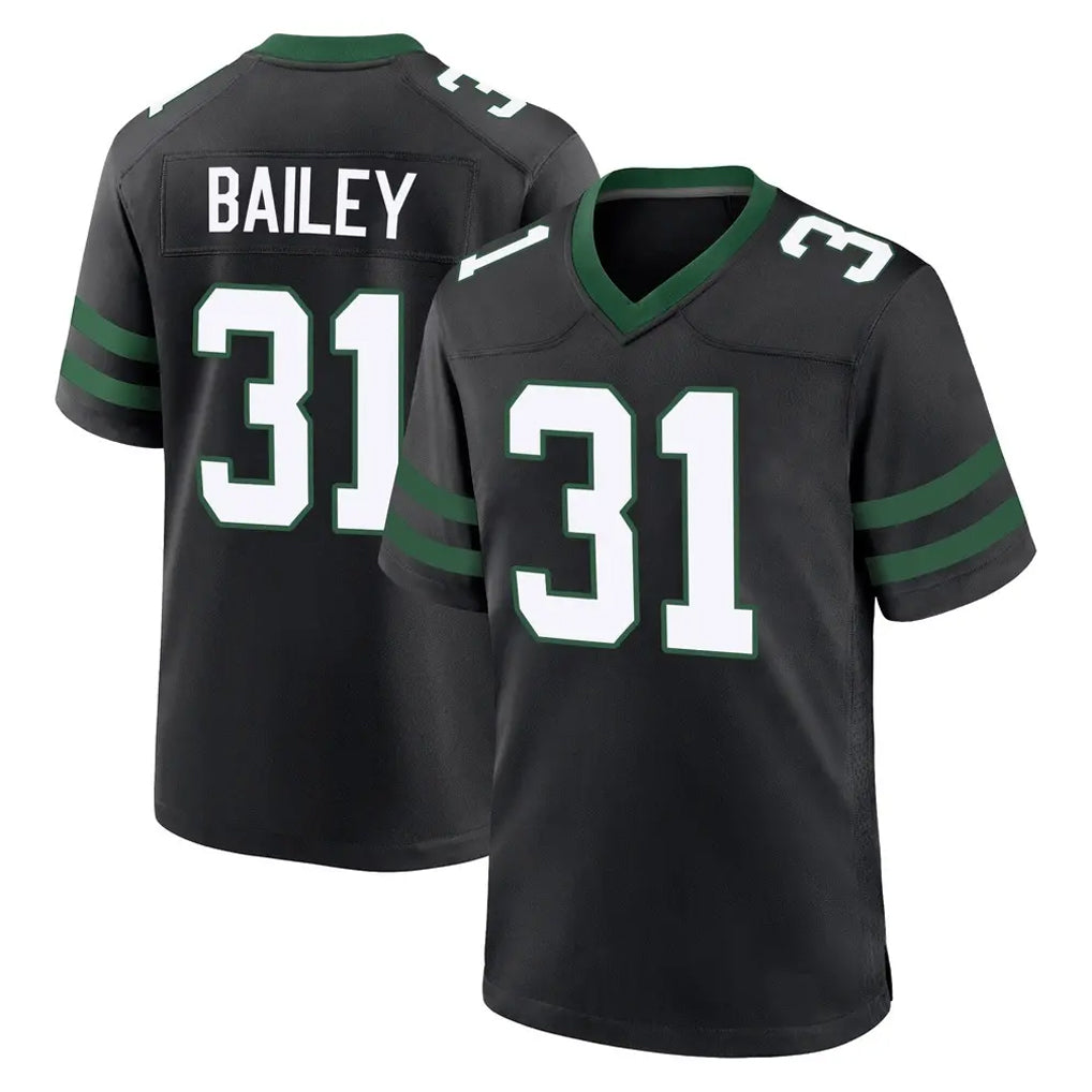 NY.Jets #31 David Bailey Player Black Legacy Home Game Ddoa Stitched Jerseys
