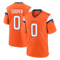 D.Broncos #0 Jonathon Cooper Player Orange Home Game Ddoa Stitched Jerseys