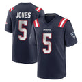NE.Patriots #5 Dre'Mont Jones Player Navy Home Game Ddoa Stitched Jerseys