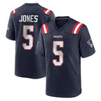 NE.Patriots #5 Dre'Mont Jones Player Navy Home Game Ddoa Stitched Jerseys
