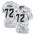 H.Texans #72 Tommy Togiai Player Arctic Camo Salute To Service Limited Game Ddoa Stitched Jerseys