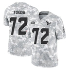 H.Texans #72 Tommy Togiai Player Arctic Camo Salute To Service Limited Game Ddoa Stitched Jerseys
