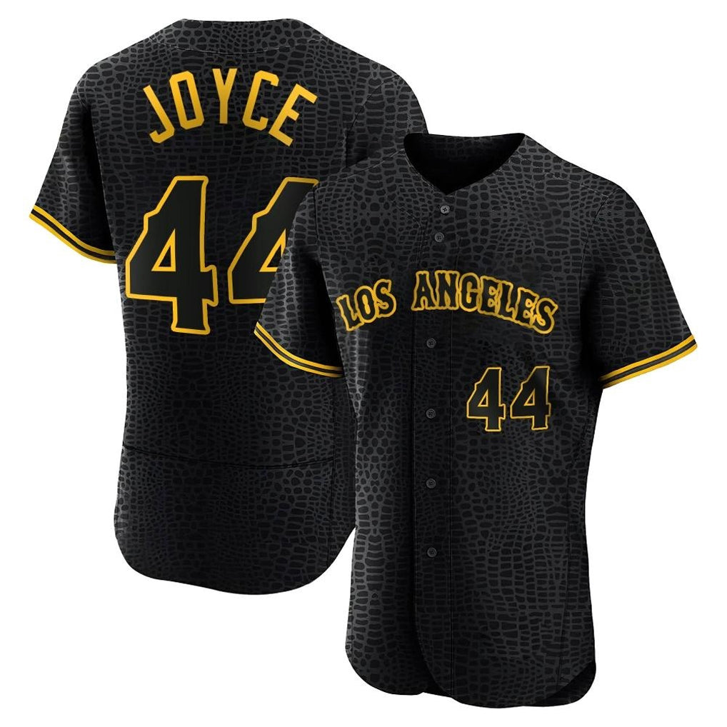 LA.Angels #44 Ben Joyce Player Black Snake Skin City Limited Elite Home Ddoa Stitched Jerseys
